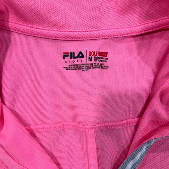 Fila Pink Sleeveless Fitted Polo Tank Top - Picture 2 of 3